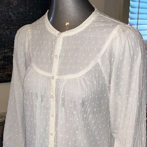 Madewell Balloon-Sleeve Peasant Top in Clipdot - Picture 7 of 12